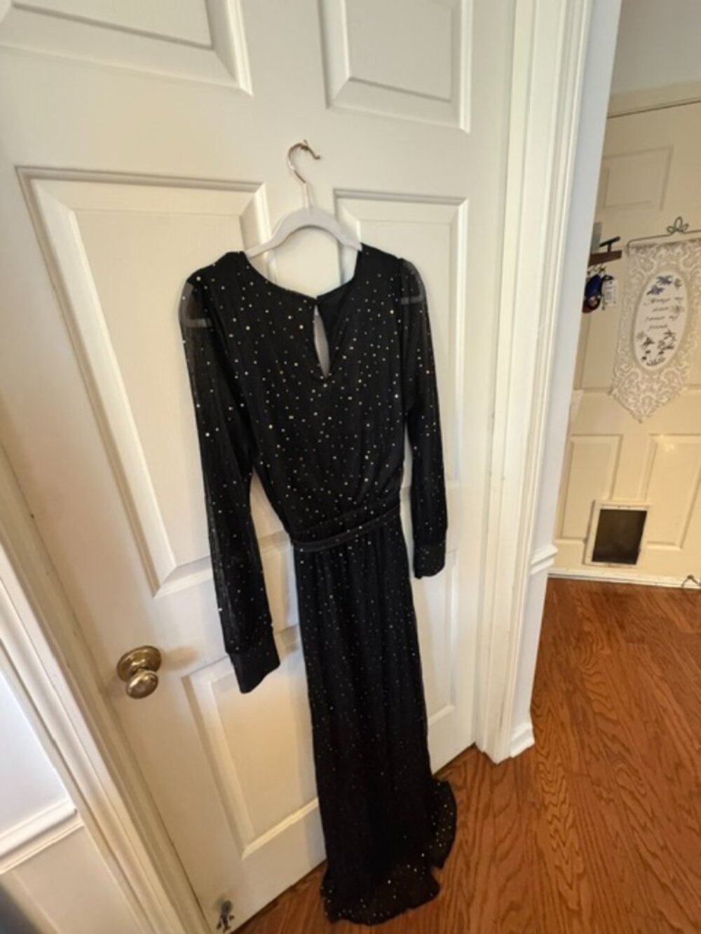 Baltic Born Abigail Dress‎ Womens Maxi Wrap Black Sparkle Formal Party XL - Picture 9 of 11